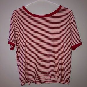 Striped Red Tee Size L